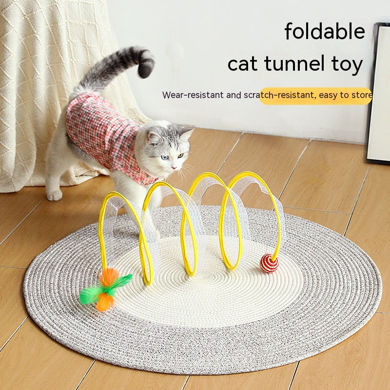 Foldable Cat Tunnel Telescopic Maze Toy