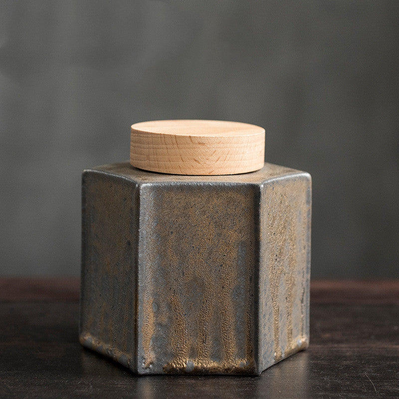 Moisture-Proof Tea Canisters with Wooden Lids