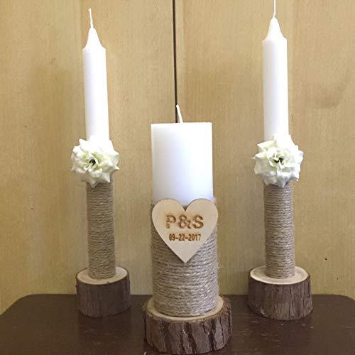 Wooden Wedding Candle Holders