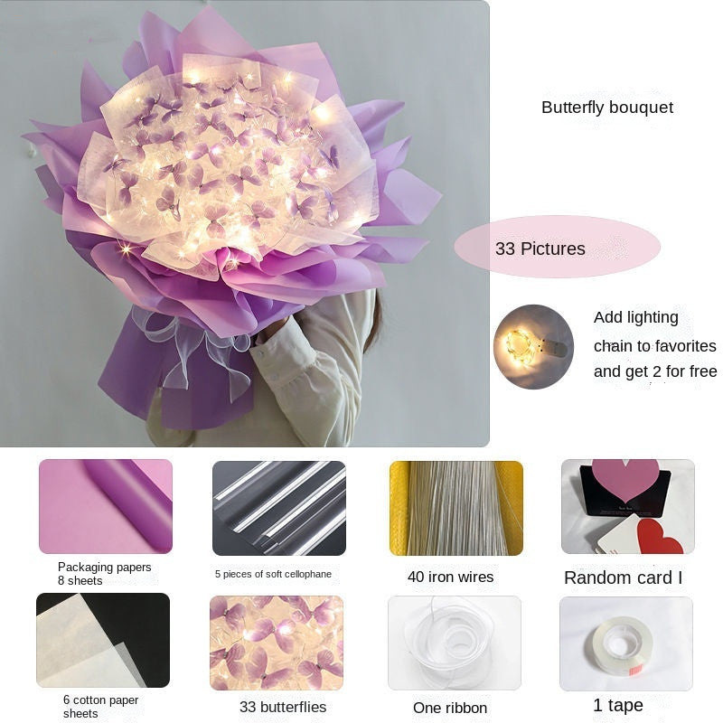 Creative Butterfly Bouquet Diy Material Package
