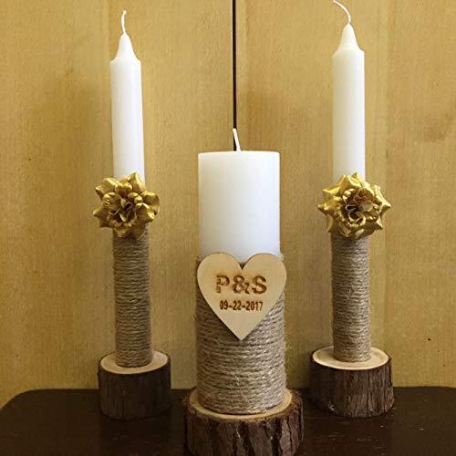 Wooden Wedding Candle Holders