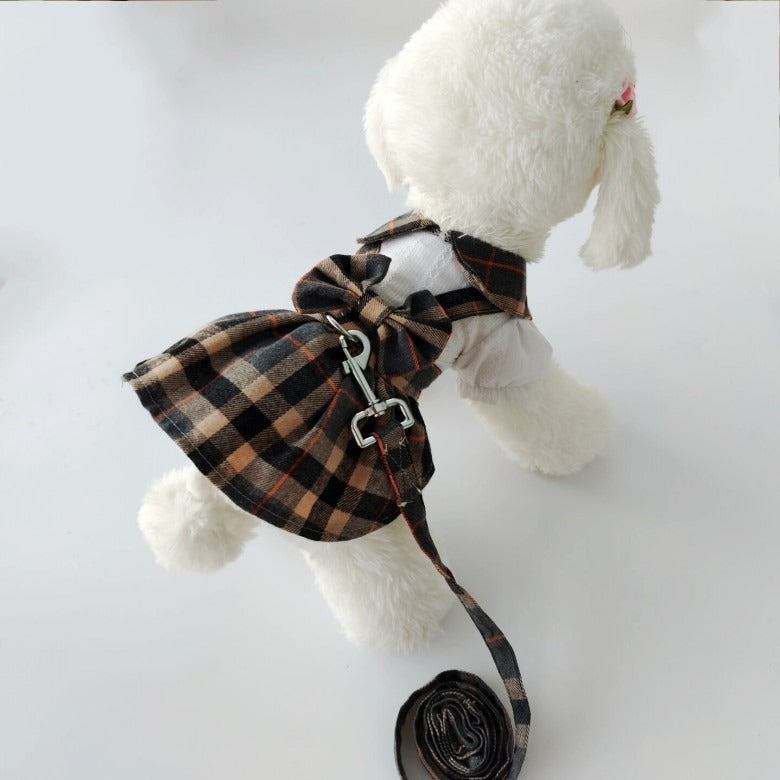Dog Dress with Traction Rope