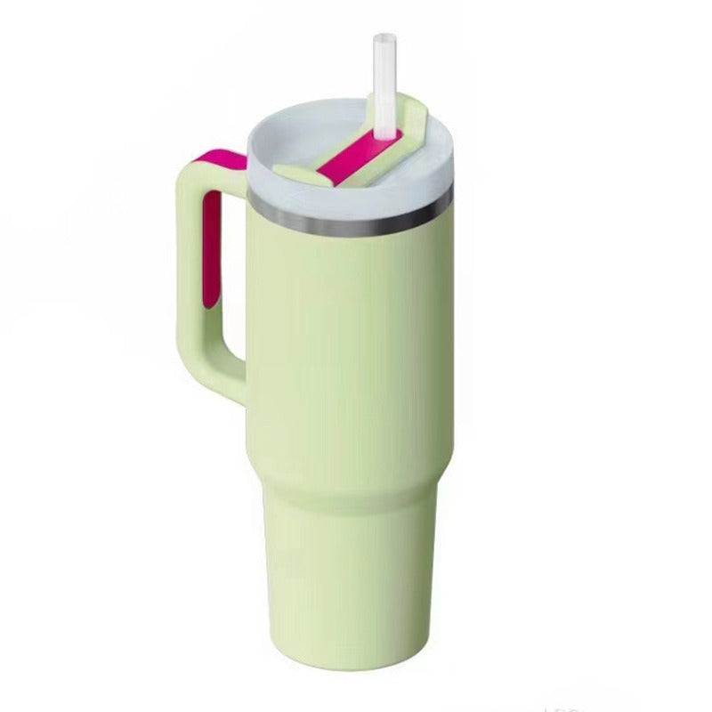 Tumbler with Handle and Straw
