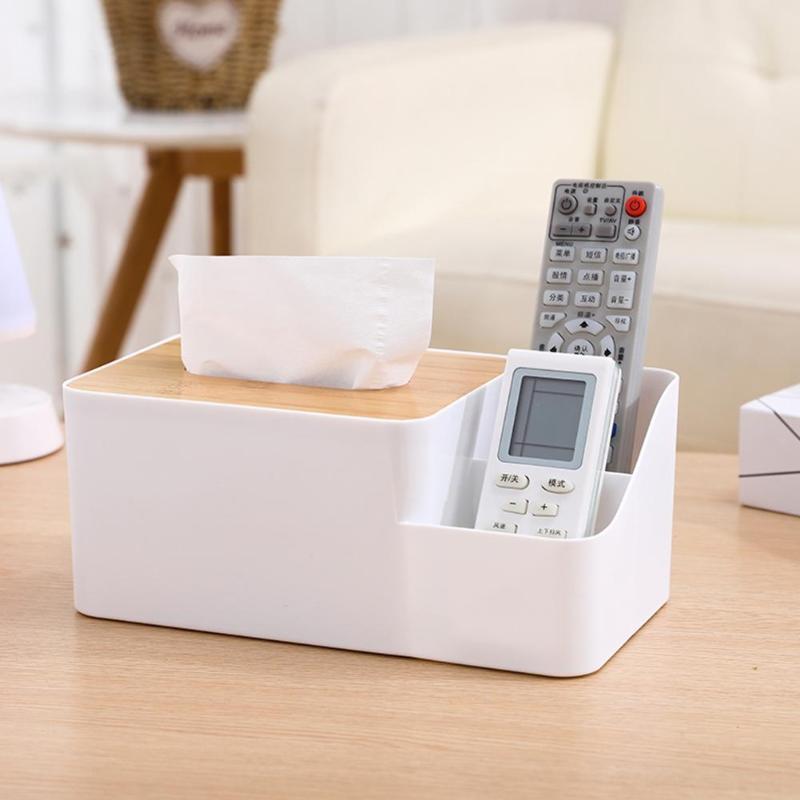 Tissue Box with Phone Slot & Storage