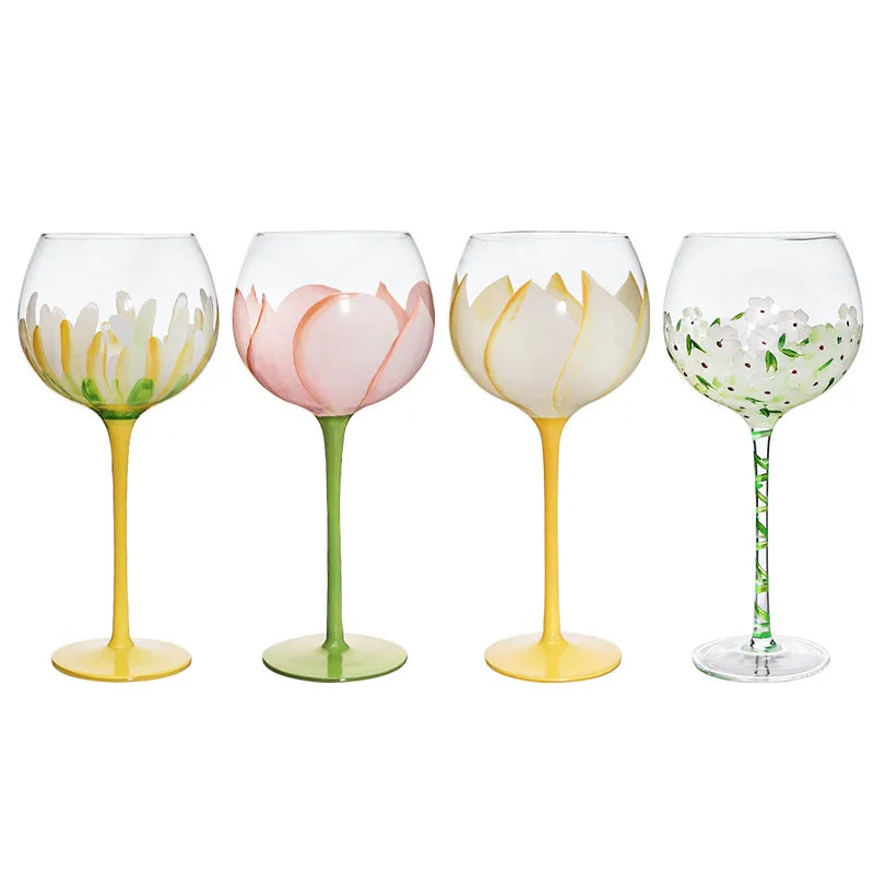 Hand Painted Wine Glasses for Party