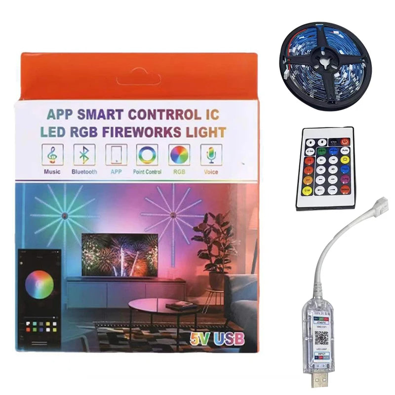 Remote-Controlled LED Firework Lights
