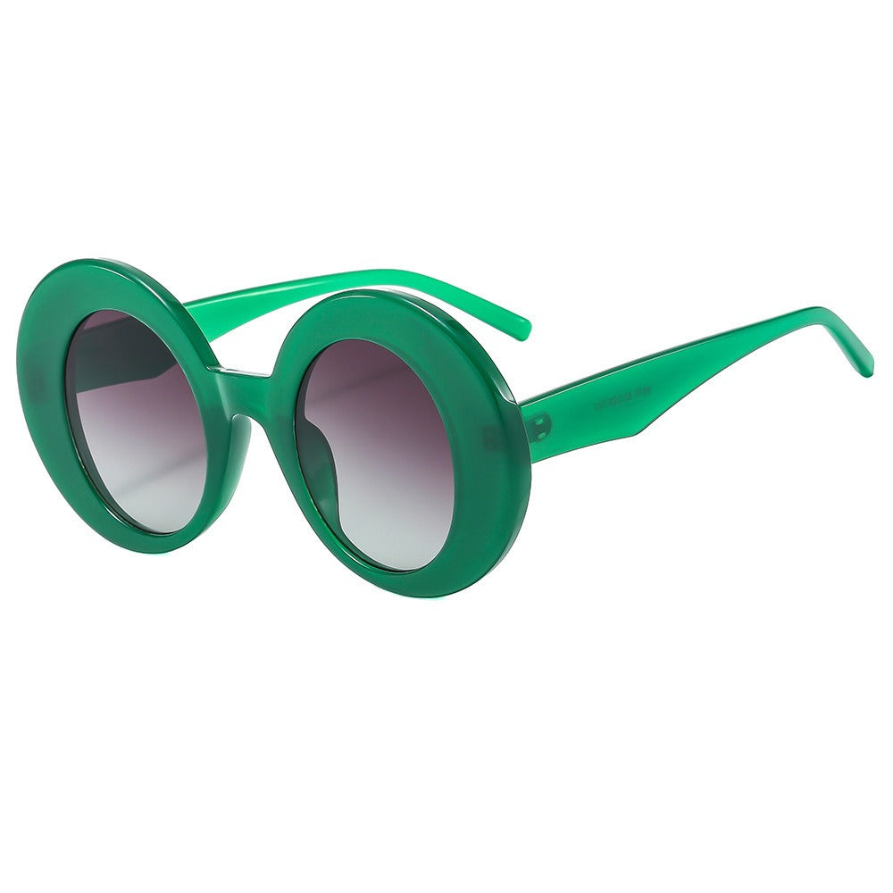 Oversized Frame Round Sunglasses