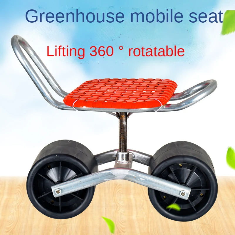 Rotating Garden Work Seat with Wheels