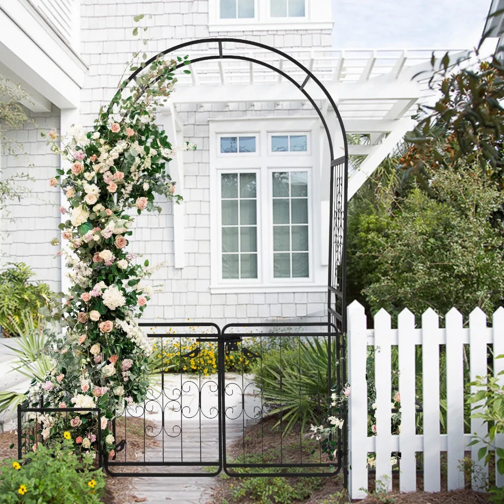 Garden Arch Trellis with Side Planting Boxes
