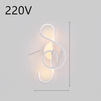 Musical Symbol Modeling LED Wall Lamp