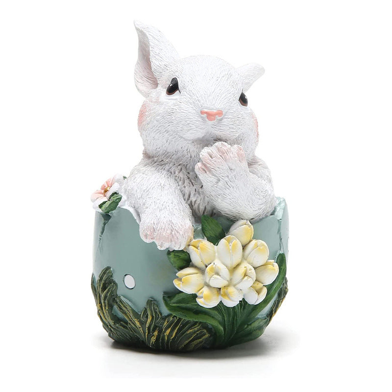 Easter Bunny Resin Statue Ornament