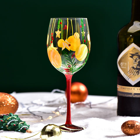 Christmas Painted Stemware