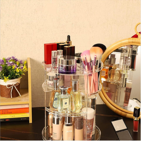 360° Rotating Acrylic Makeup Organizer