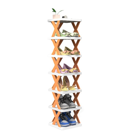 Shoe Storage 2-9 Tier Vertical Shoe Rack | Multi-Layer Folding Shoe Rack