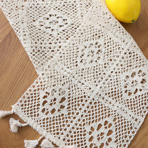 Vintage Lace Crochet Table Runner