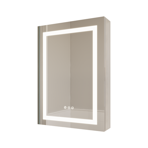 20 x 26 inch LED Bathroom Medicine Cabinet with Mirror (Left Door)