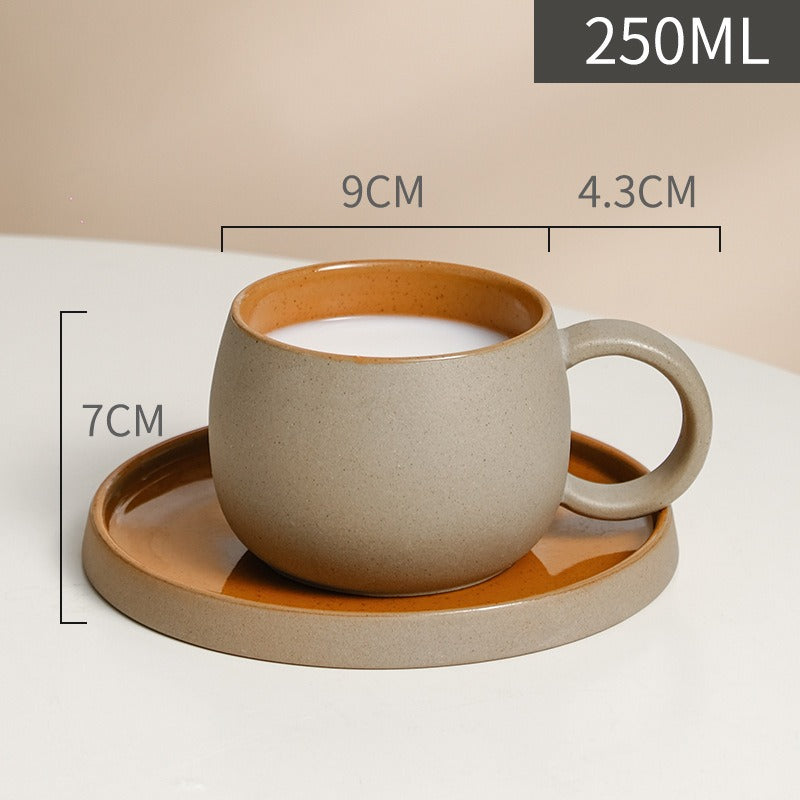 Ceramic Coffee Mug and Saucer Set