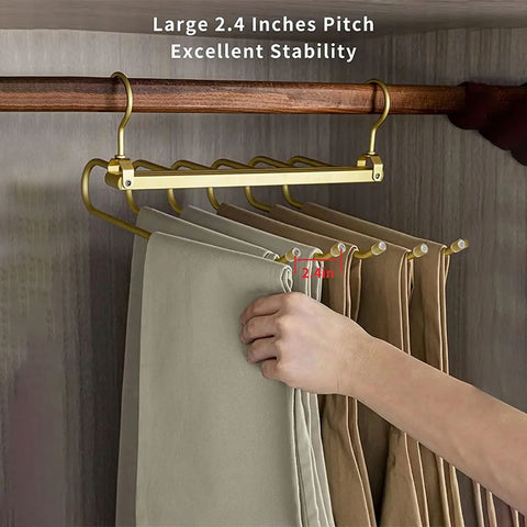 2 PACKS Retractable Folding Pants Rack