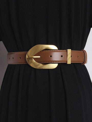 High Waist Patchwork PU Leather Belt