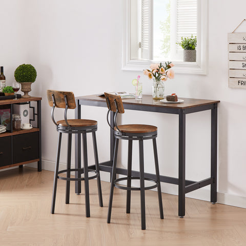 Industrial Swivel Bar Stool Set of 2