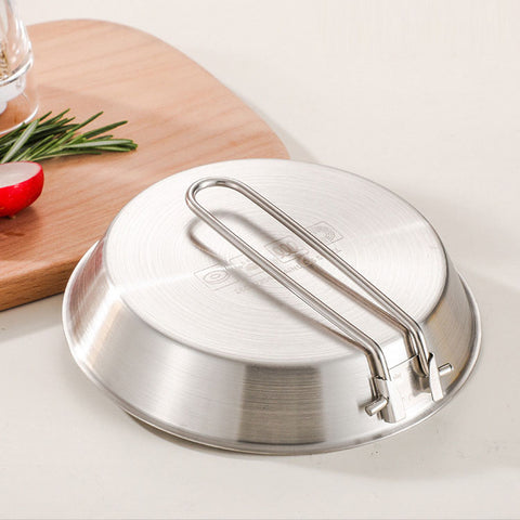 Stainless Steel Folding Handle Mini Frying Pan