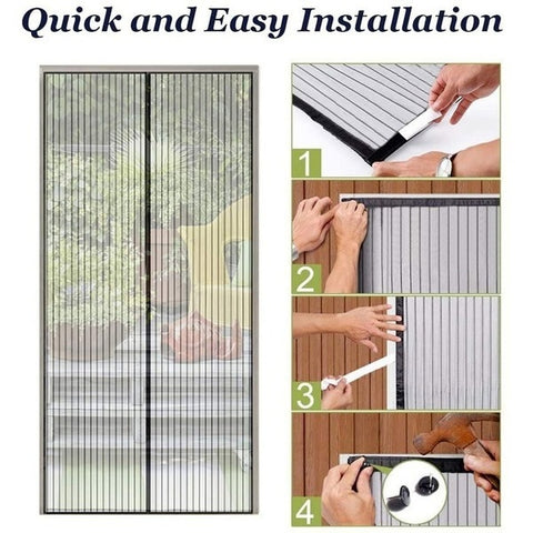 Transparent Mosquito Curtain Hands-free Magnetic Screen Door