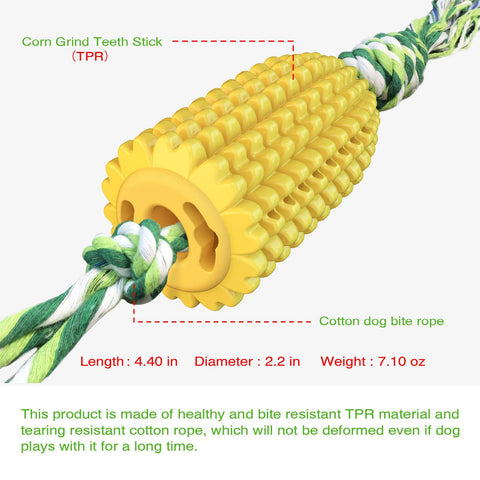 Puppy Toothbrush Clean Teeth Interactive Corn Toys