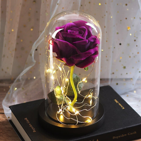 Rose Glass Cover Luminous Led Ornament