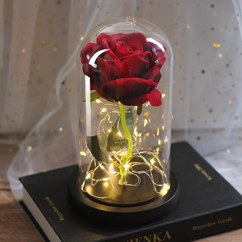 Rose Glass Cover Luminous Led Ornament