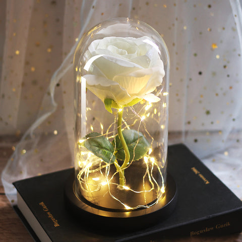 Rose Glass Cover Luminous Led Ornament