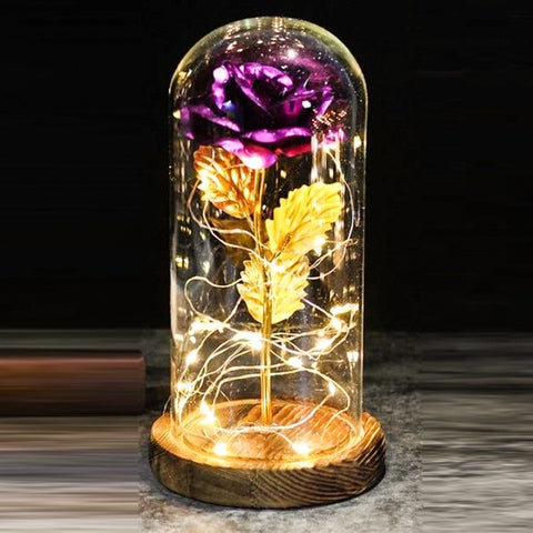 Rose Glass Cover Luminous Led Ornament