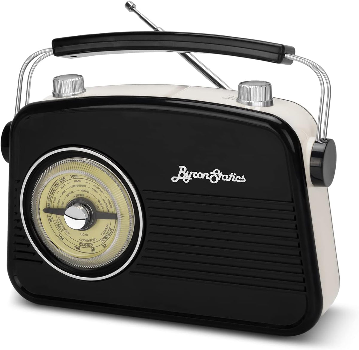 Portable Radios Vintage/Retro with Headphone Jack, Large Analog Rotary Tuning Dial