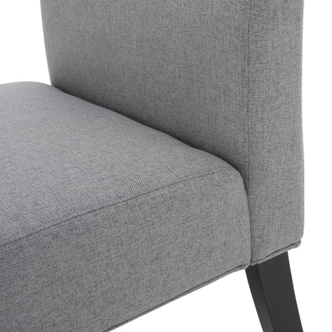 Contemporary Gray Fabric Accent Chair