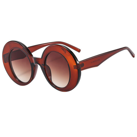 Oversized Frame Round Sunglasses