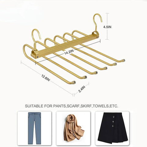 2 PACKS Retractable Folding Pants Rack