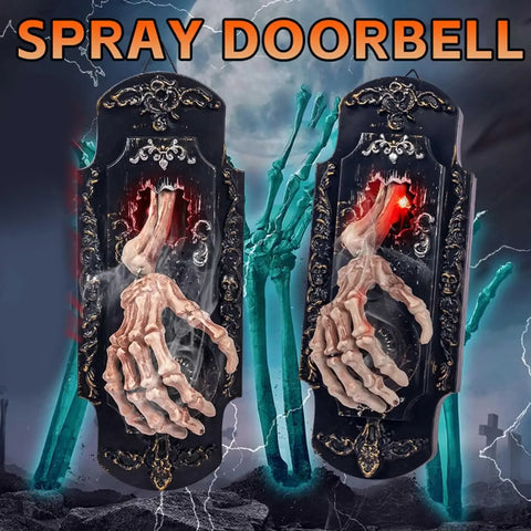 Halloween Doorbell Decorations, Luminous Sounding Scary Doorbell