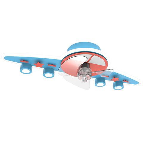 Kid's Bedroom Airplane Ceiling Fan Light