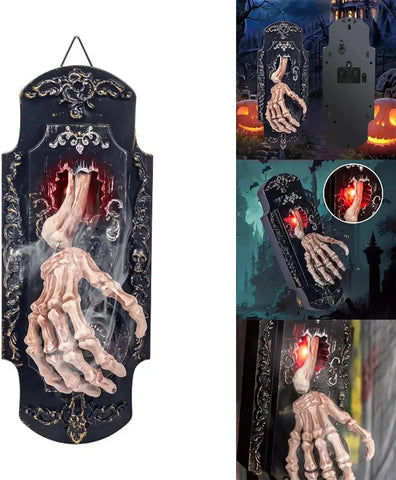 Halloween Doorbell Decorations, Luminous Sounding Scary Doorbell