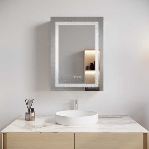 20 x 26 inch LED Bathroom Medicine Cabinet with Mirror (Left Door)