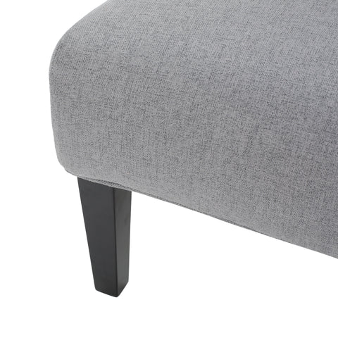 Contemporary Gray Fabric Accent Chair