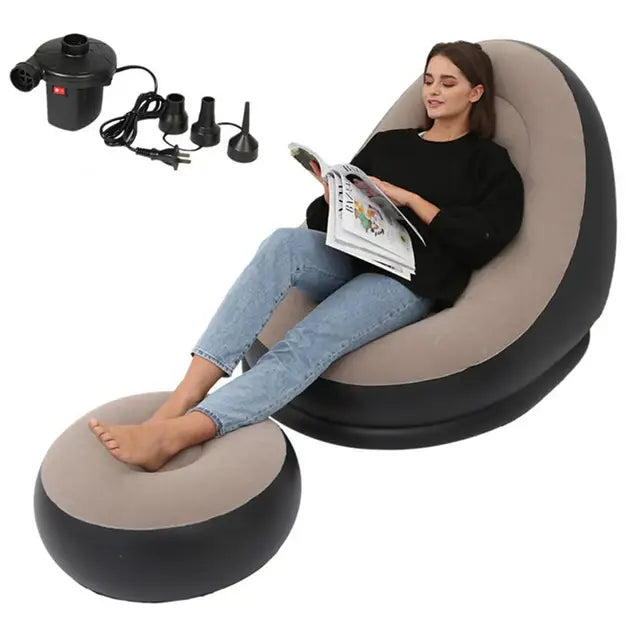 Inflatable Sofa Chair with Footstool