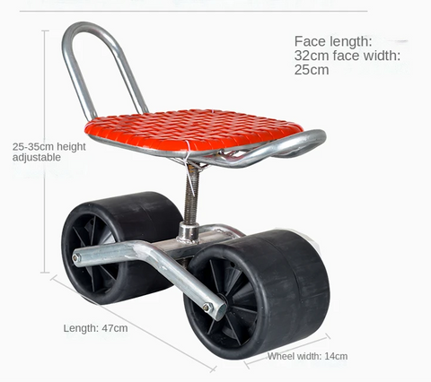 Rotating Garden Work Seat with Wheels