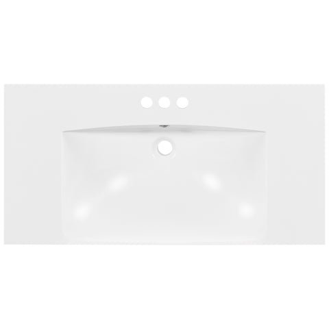 36" Bathroom Vanity Sink Top with Three Holes