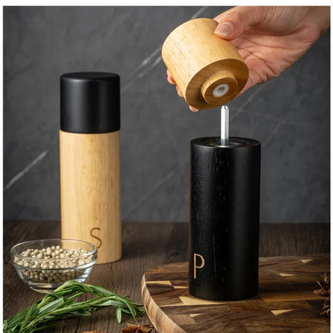 Wooden Salt and Pepper Grinder Set