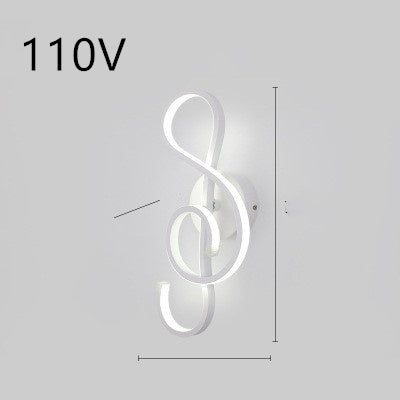 Musical Symbol Modeling LED Wall Lamp