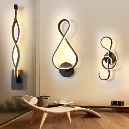 Musical Symbol Modeling LED Wall Lamp