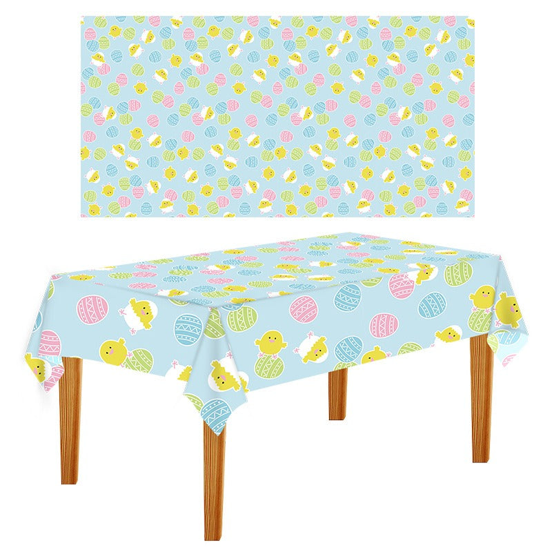 2 Packs Easter Party Disposable Tablecloth