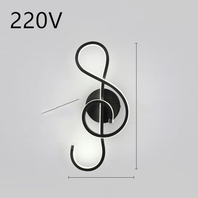 Musical Symbol Modeling LED Wall Lamp