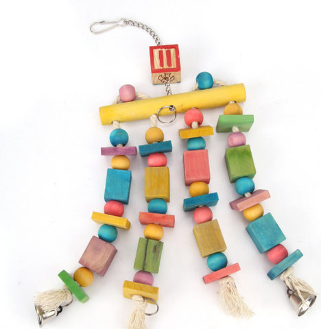 Colorful Hanging Bells Swing Bird Toys