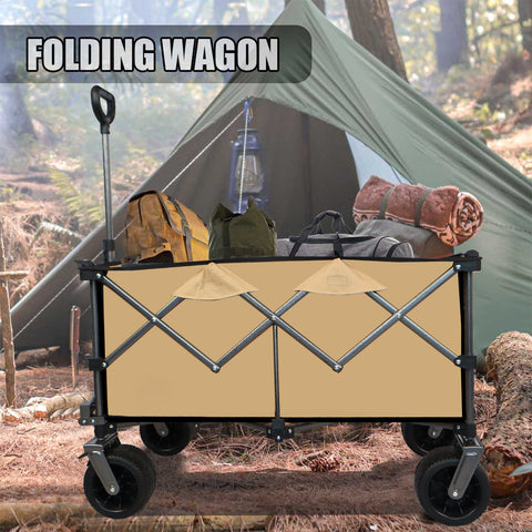 Folding Wagon Cart for Camping Garden Shopping Sports